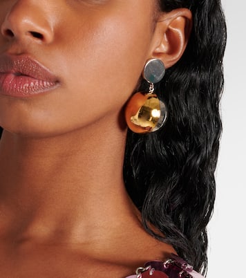 Colorblocked clip-on earrings | Rabanne