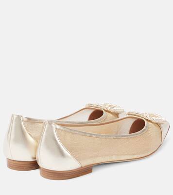 Lina crystal-embellished ballet flats | Malone Souliers