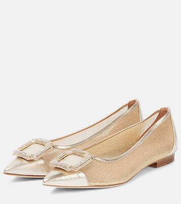 Lina crystal-embellished ballet flats | Malone Souliers