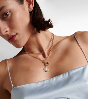 Resilience & True Love 18kt gold charm necklace with diamonds | FoundRae