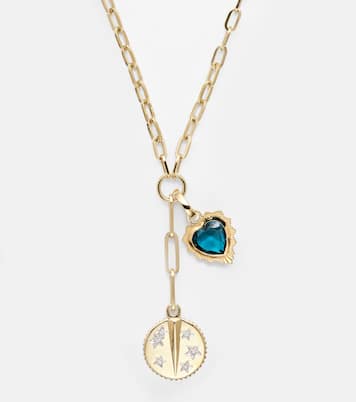 Resilience & True Love 18kt gold charm necklace with diamonds | FoundRae