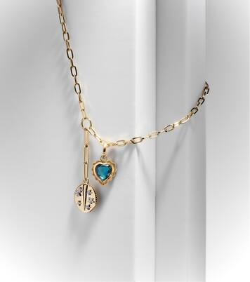 Resilience & True Love 18kt gold charm necklace with diamonds | FoundRae