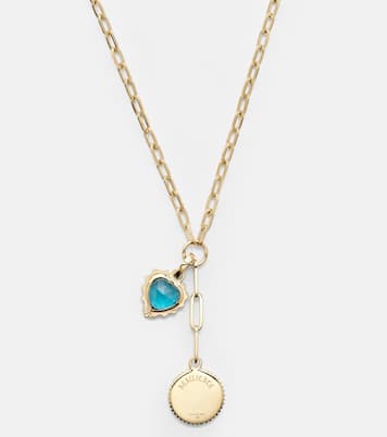 Resilience & True Love 18kt gold charm necklace with diamonds | FoundRae
