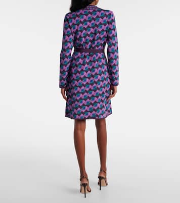 Edwina knitted jacquard wrap dress | Diane von Furstenberg