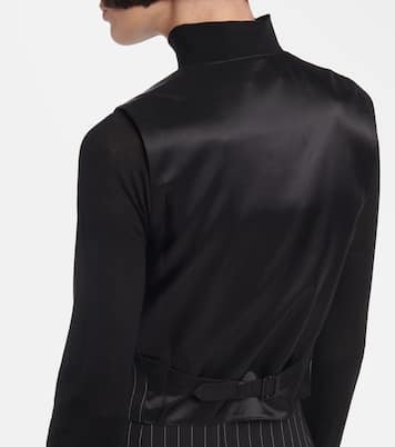 Pinstripe wool vest  | Wardrobe.NYC