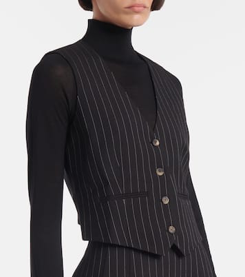 Pinstripe wool vest  | Wardrobe.NYC