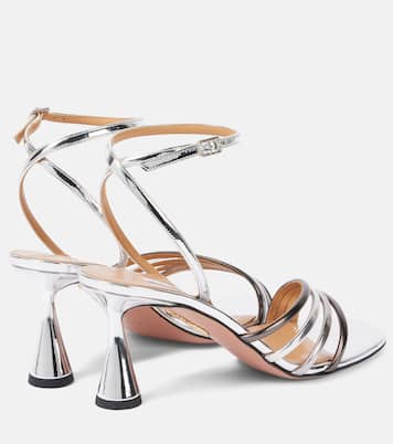 Sandalen Latour 75 aus Metallic-Leder | Aquazzura