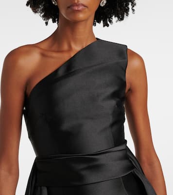 One-Shoulder-Robe aus Twill | Solace London