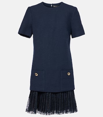 Minikleid aus Tweed und Spitze | Oscar de la Renta