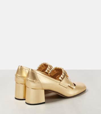 VLogo Signature fringed leather loafer pumps | Valentino Garavani