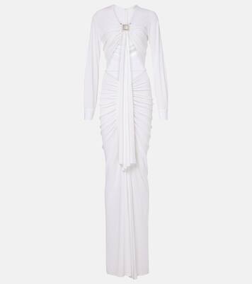 缀饰缩褶针织长礼服 | Christopher Esber