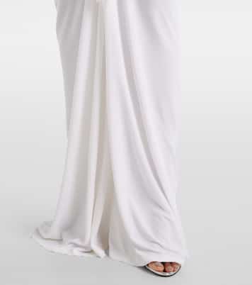 缀饰缩褶针织长礼服 | Christopher Esber