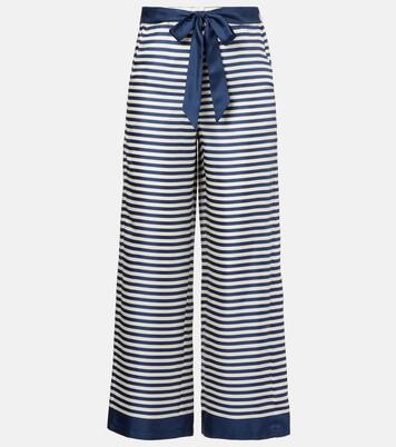 Pantalon ample Nine rayé en soie | 'S Max Mara