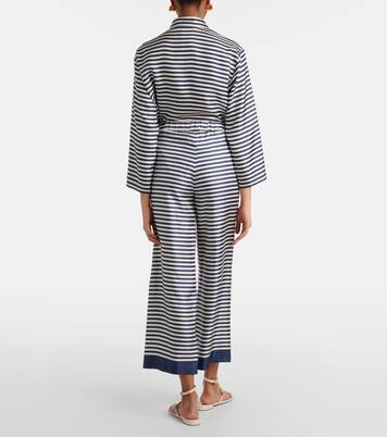 Pantalon ample Nine rayé en soie | 'S Max Mara