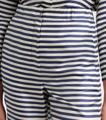 Pantalon ample Nine rayé en soie | 'S Max Mara