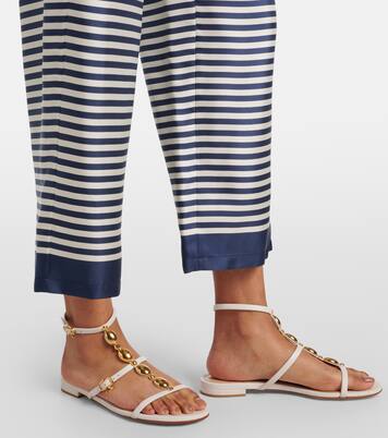 Pantalon ample Nine rayé en soie | 'S Max Mara