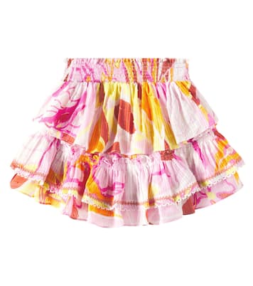 Gonna Ariane in cotone con stampa | Poupette St Barth Kids