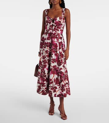 Robe midi Nerissa à fleurs | Rebecca Vallance