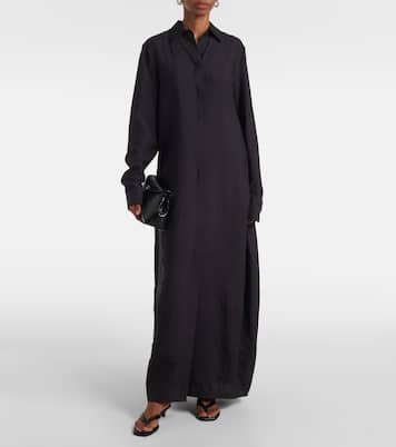Vestido camisero de mezcla de seda | Toteme