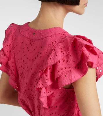 Camila shirred cotton minidress | Poupette St Barth