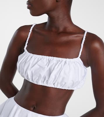Ruched cotton bra top | Alaïa