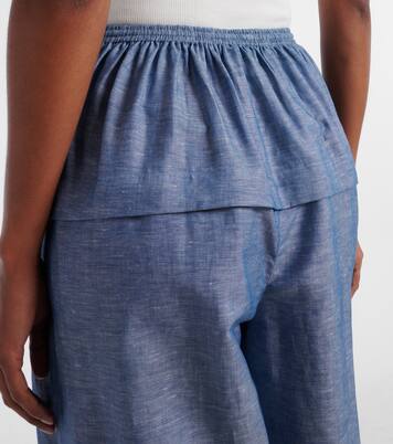 Weite Hose aus Baumwolle und Leinen | Alaïa