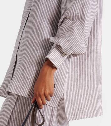 Monili striped linen shirt | Brunello Cucinelli