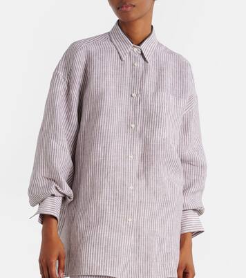 Monili striped linen shirt | Brunello Cucinelli