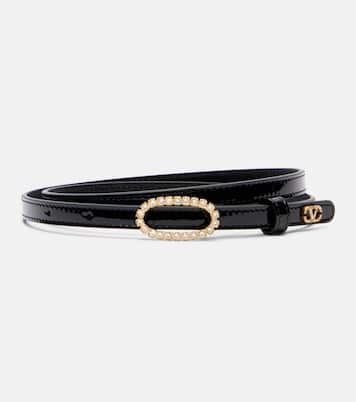 VLogo embellished leather belt | Valentino Garavani