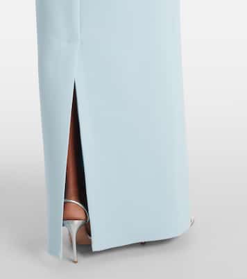 One-shoulder belted crêpe gown | Safiyaa