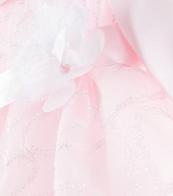 Baby embroidered tulle dress | Monnalisa