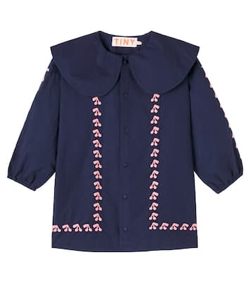 Abito Cherry in cotone con ricamo | Tinycottons