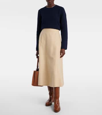 Virgin wool midi skirt | Moncler