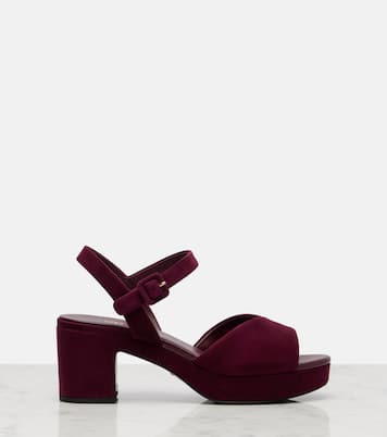 Suede platform sandals | Prada