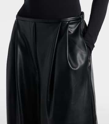 Pleated high-rise wide-leg pants | Norma Kamali