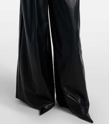 Pleated high-rise wide-leg pants | Norma Kamali