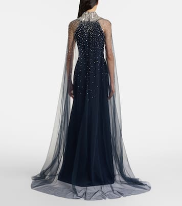 Zadie caped embellished gown | Jenny Packham