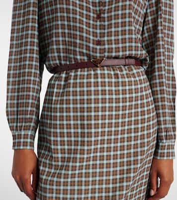 حزام للخصر من جلد سافيانو Triangle | Prada