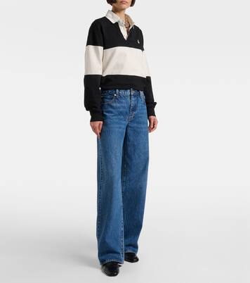 Bubble mid-rise barrel-leg jeans | Frame