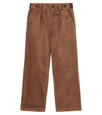 Pantalon Webstripe en velours côtelé de coton | Gucci Kids