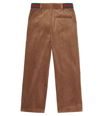 Pantalon Webstripe en velours côtelé de coton | Gucci Kids