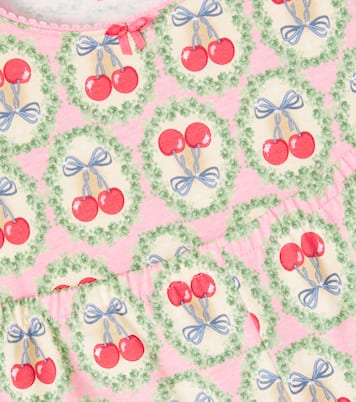 Three printed cotton jersey top and pants set | Konges Sløjd