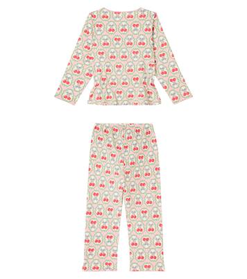 Three printed cotton jersey top and pants set | Konges Sløjd