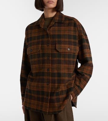 Darby checked wool and cashmere overshirt | Loro Piana