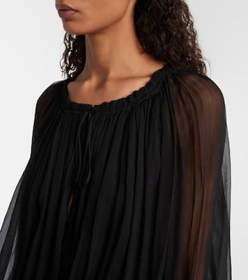 Ruffled draped silk minidress | Chloé