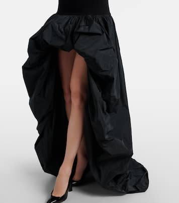 Asymmetric crêpe and jersey gown | Stella McCartney