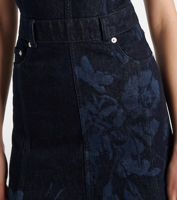 Robe midi en jean à fleurs | Erdem