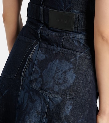 Robe midi en jean à fleurs | Erdem