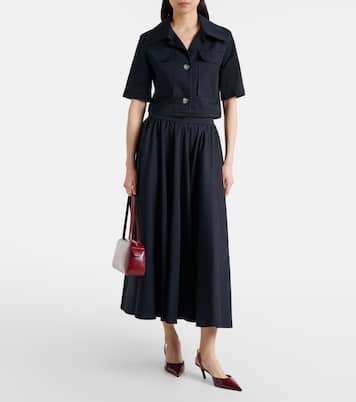 Jupe midi en coton | Patou