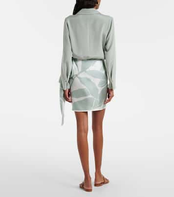Strano printed silk twill miniskirt | Max Mara